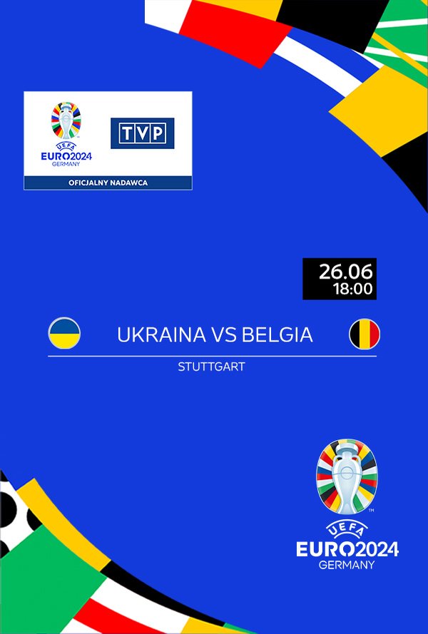 EURO 2024 Ukraina - Belgia poster